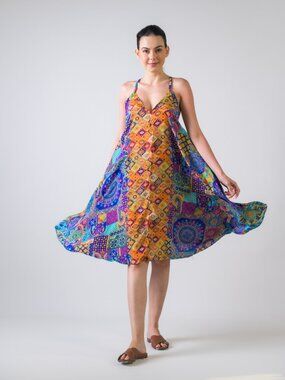 Rhea Short V Neck Dress (Assorted)